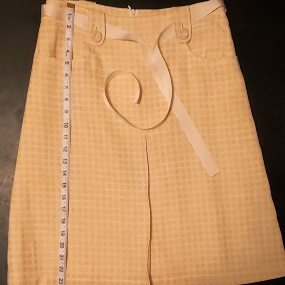 Yellow skirt made in Germany with Linen, wool and - Picture 3 of 3